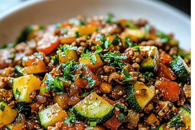 Ground Turkey and Zucchini Skillet
