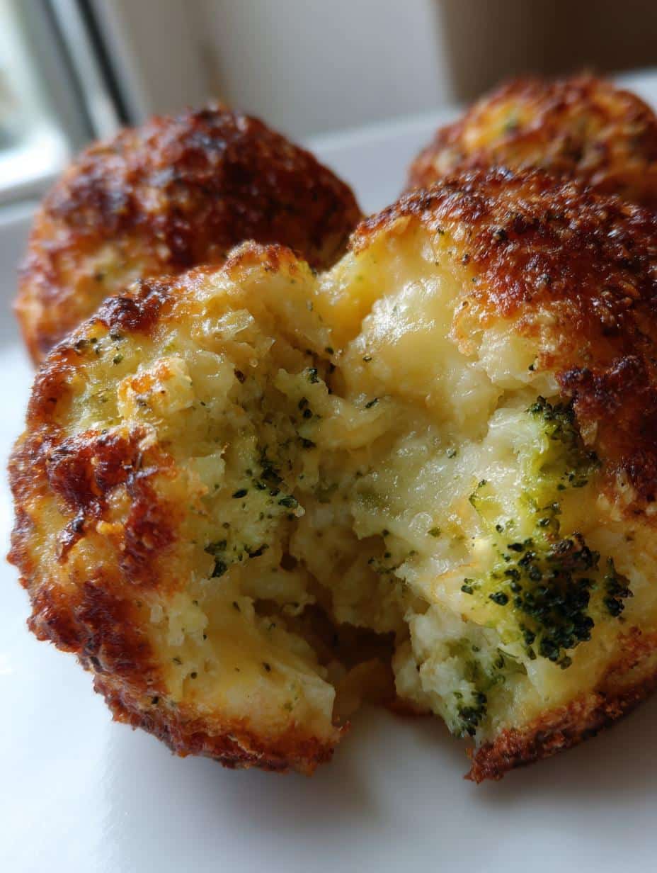 Baked Broccoli Cheese Balls - detail 1