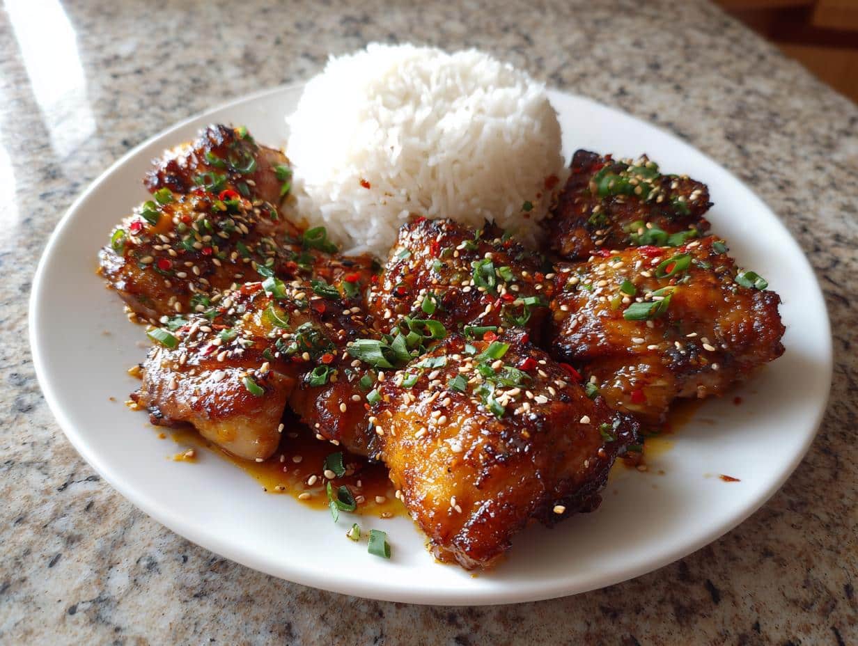 Sticky Sweet Chili Chicken Thighs