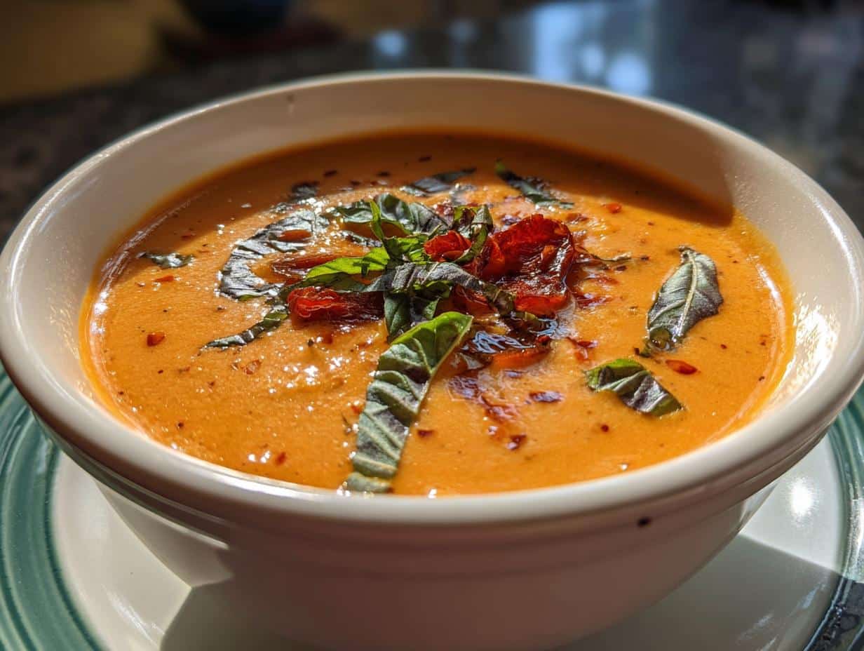 roasted red pepper gouda soup