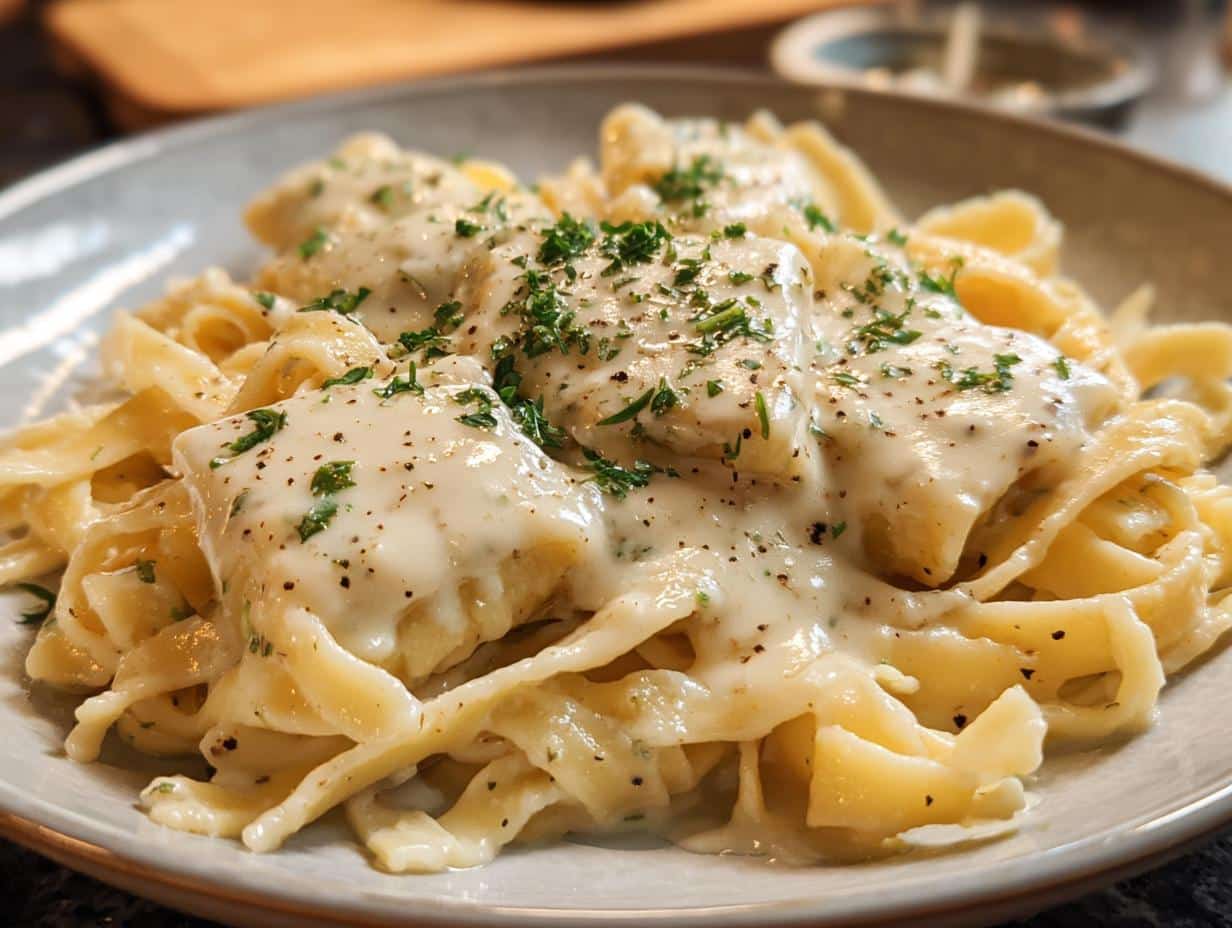 Alfredo Sauce: Amazing Creamy Garlic Pasta in 15 Mins - Alfredo Sauce - main visual representation