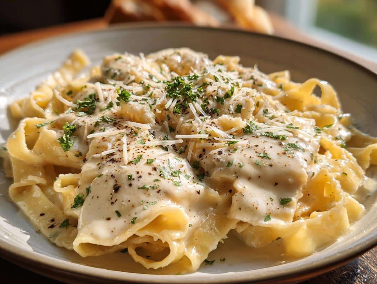 Alfredo Sauce: Amazing Creamy Garlic Pasta in 15 Mins - Alfredo Sauce - additional detail
