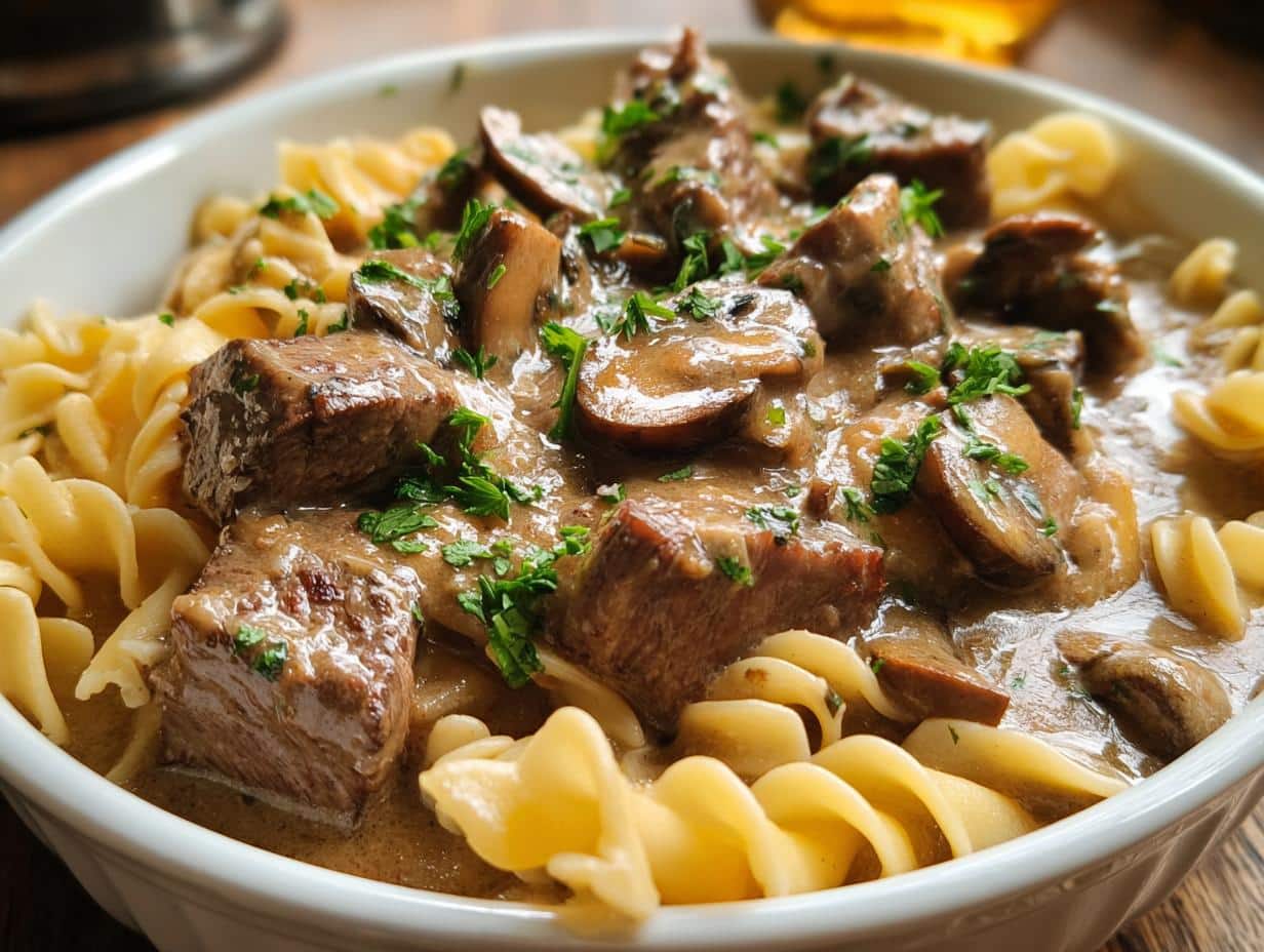 Creamy Beef Stroganoff