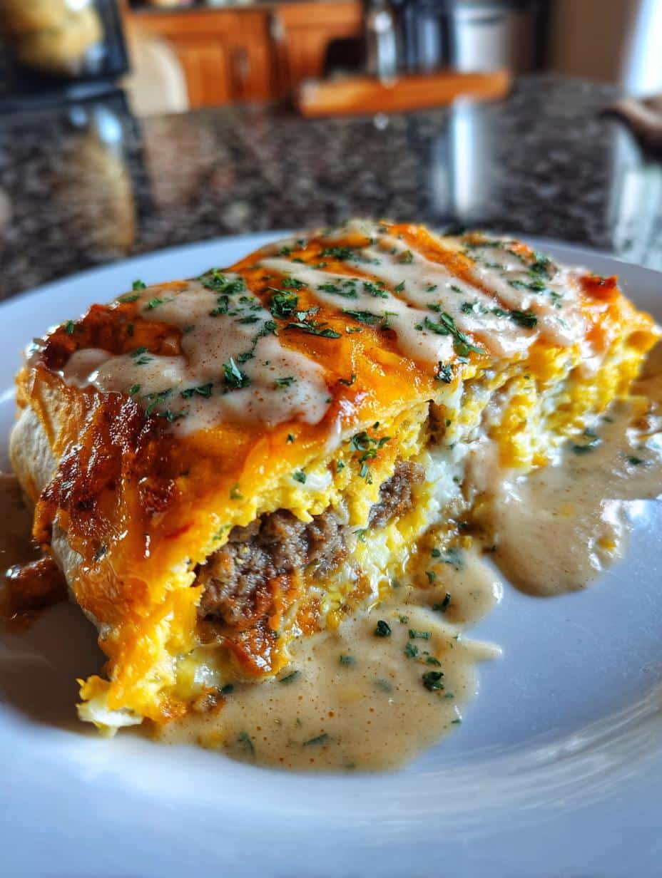 Enchiladas with Sausage Gravy - detail 2