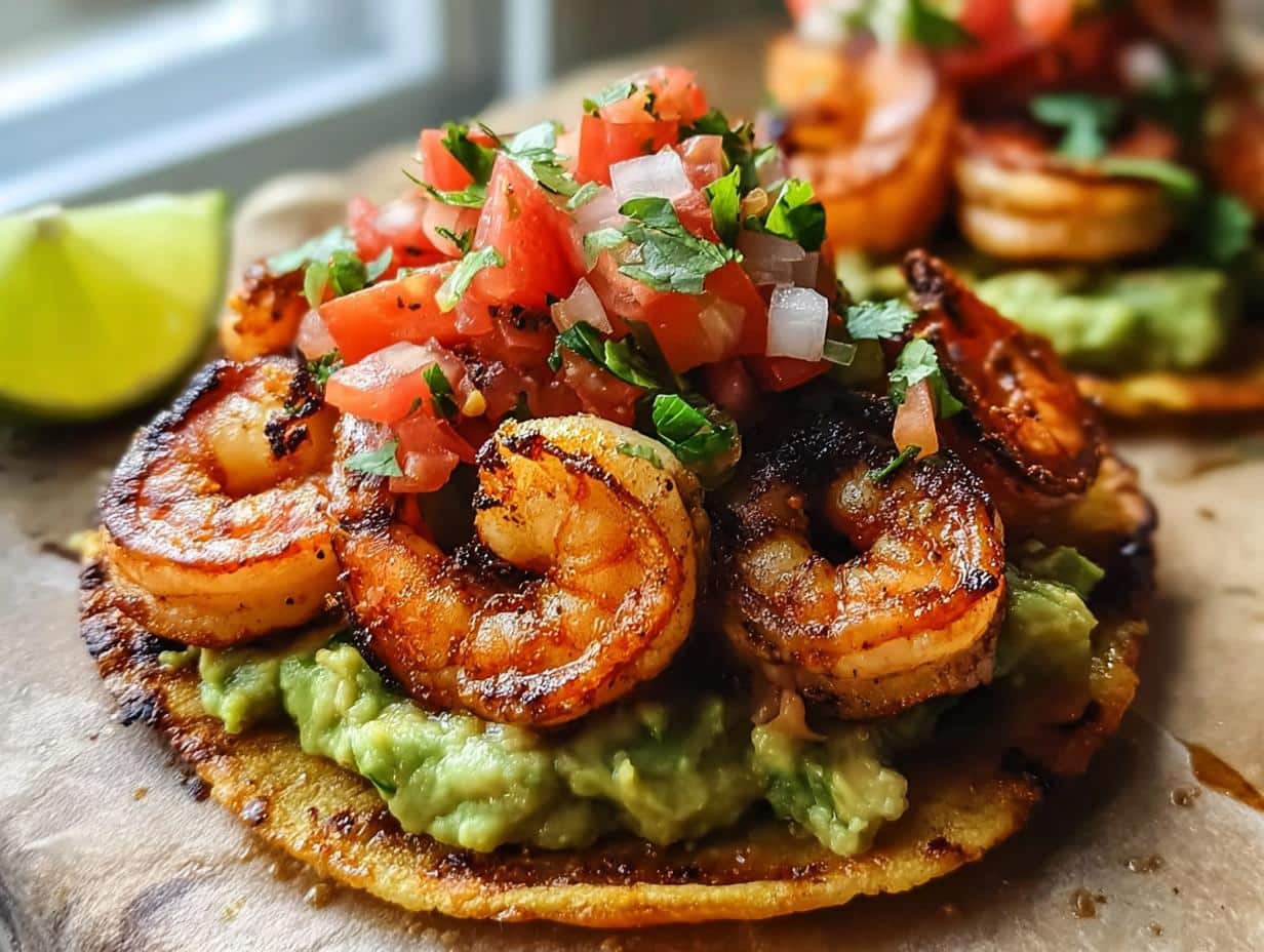 Grilled Shrimp Tostadas - detail 1