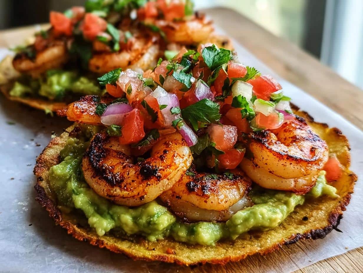 Grilled Shrimp Tostadas