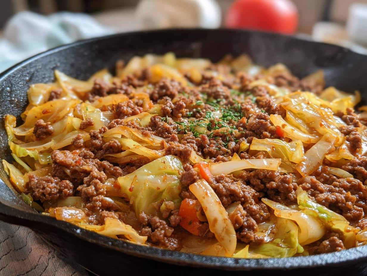 Ground Beef Cabbage Skillet