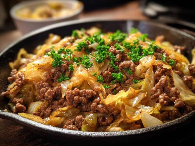 Ground Beef Cabbage Skillet