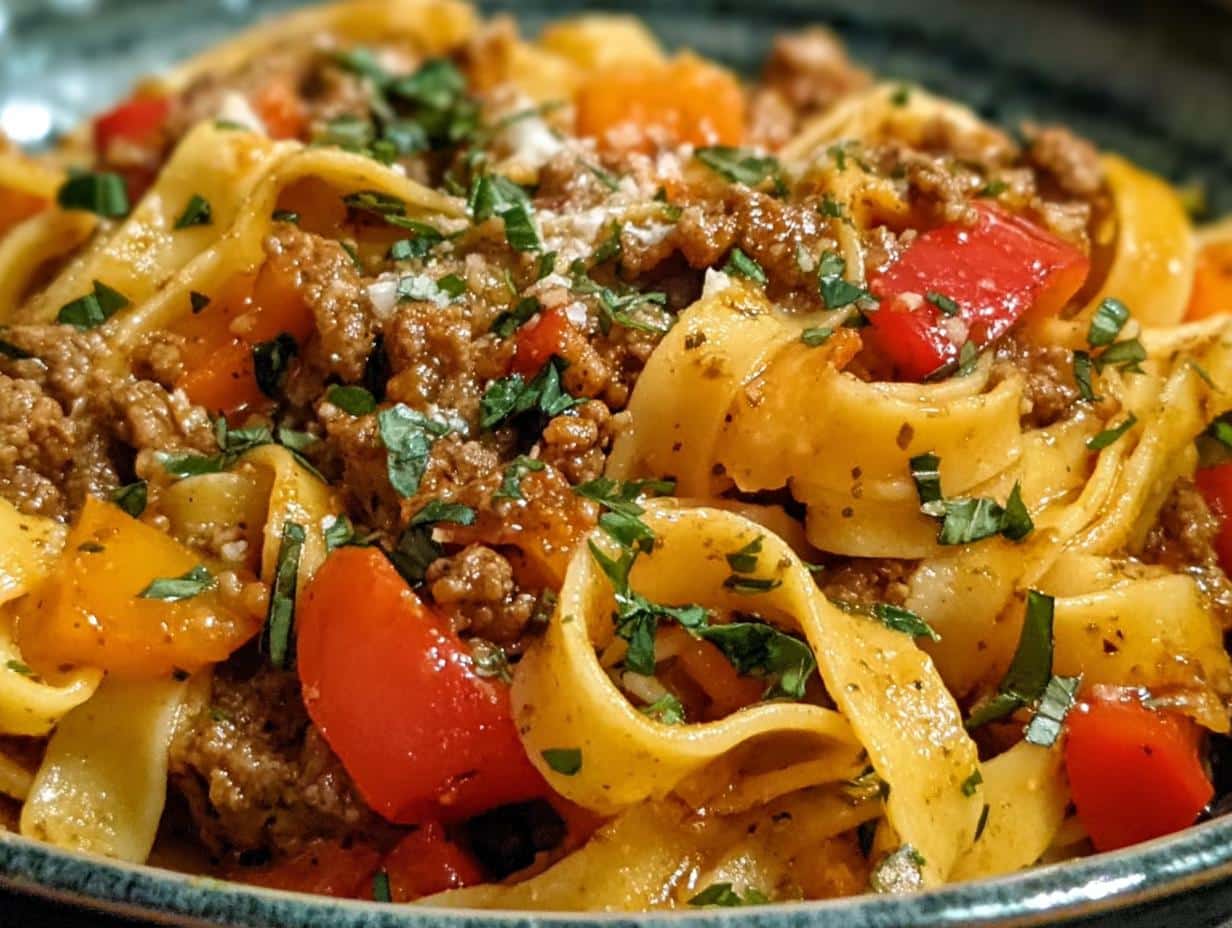 Italian Drunken Noodles For
