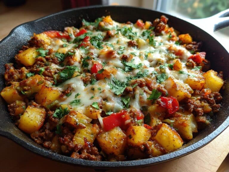 Mexican Ground Beef and Potato Skillet