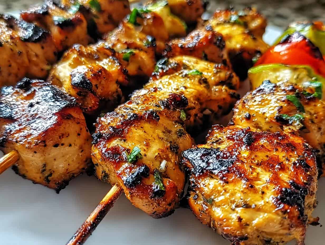 Peruvian Grilled Chicken Skewers: Taste 1 - Peruvian Grilled Chicken Skewers - main visual representation