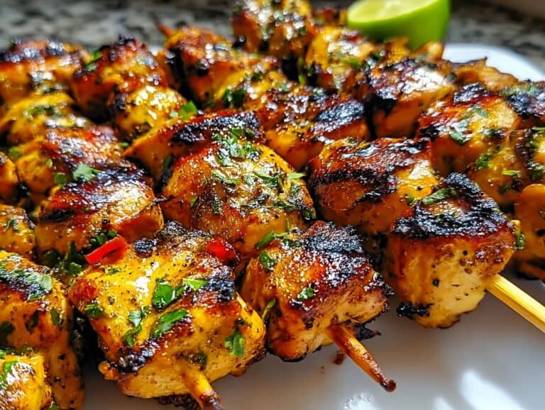 Peruvian Grilled Chicken Skewers