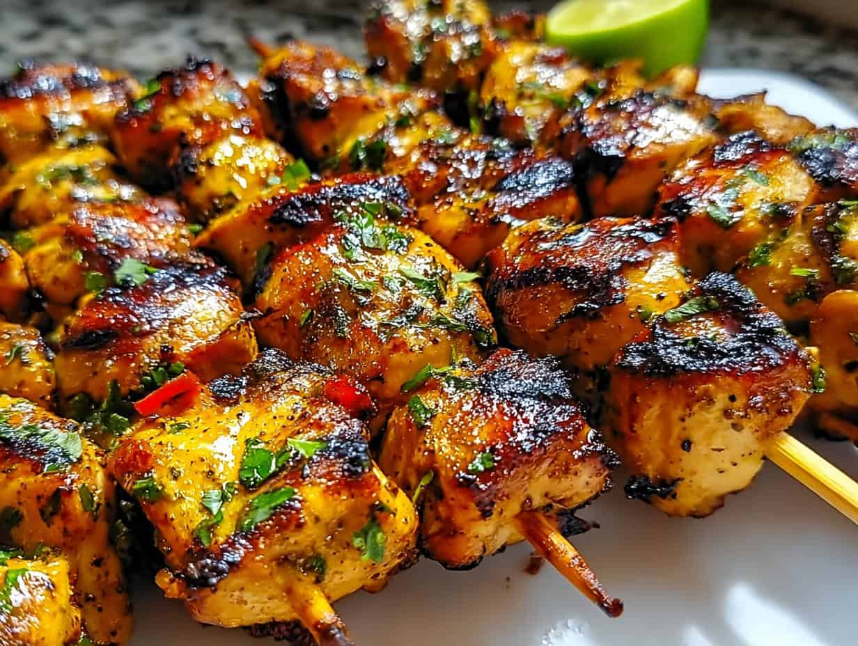 Peruvian Grilled Chicken Skewers
