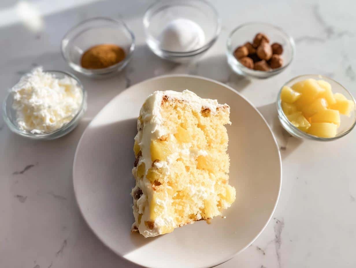 Pineapple Heaven Cake: Divine Moist Tropical Slice - Pineapple Heaven Cake - additional detail