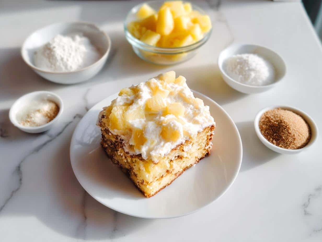 Pineapple Heaven Cake: Divine Moist Tropical Slice - Pineapple Heaven Cake - additional detail