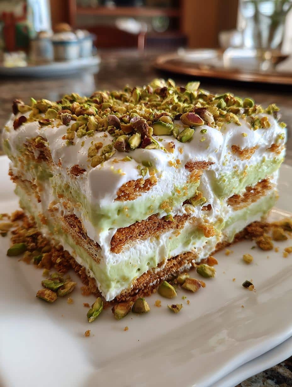 Pistachio Pudding Icebox Cake - detail 2