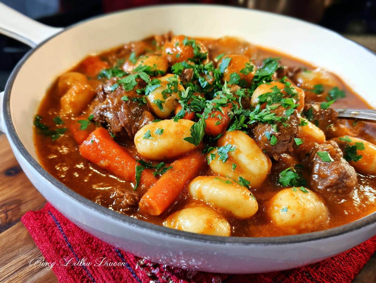 Potato Gnocchi Beef Stew