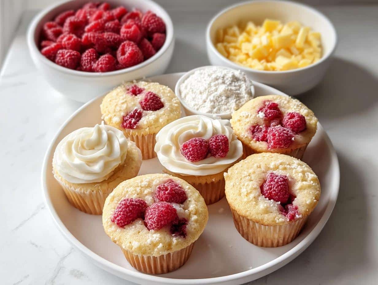 Raspberry Lemon Heaven Cupcakes: 12 Divine Bites - Raspberry Lemon Heaven Cupcakes - main visual representation