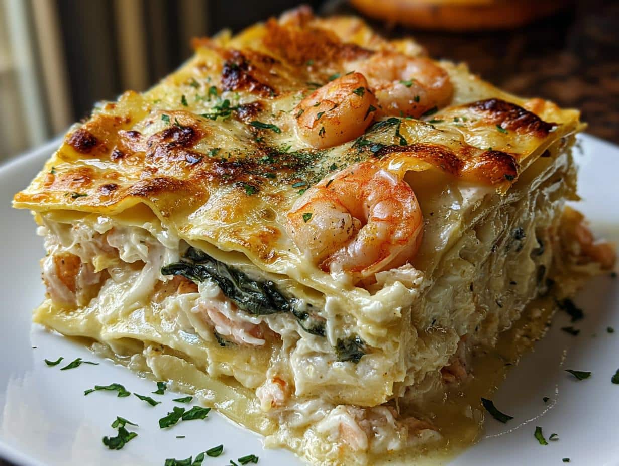 Seafood Lasagna Shrimp Crab