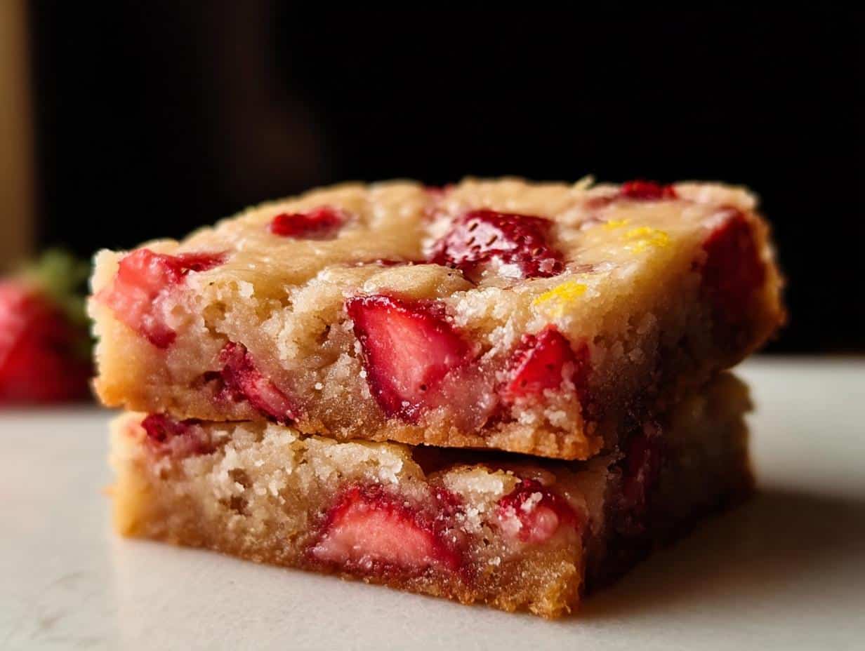 Strawberry Lemon Blondies - detail 1