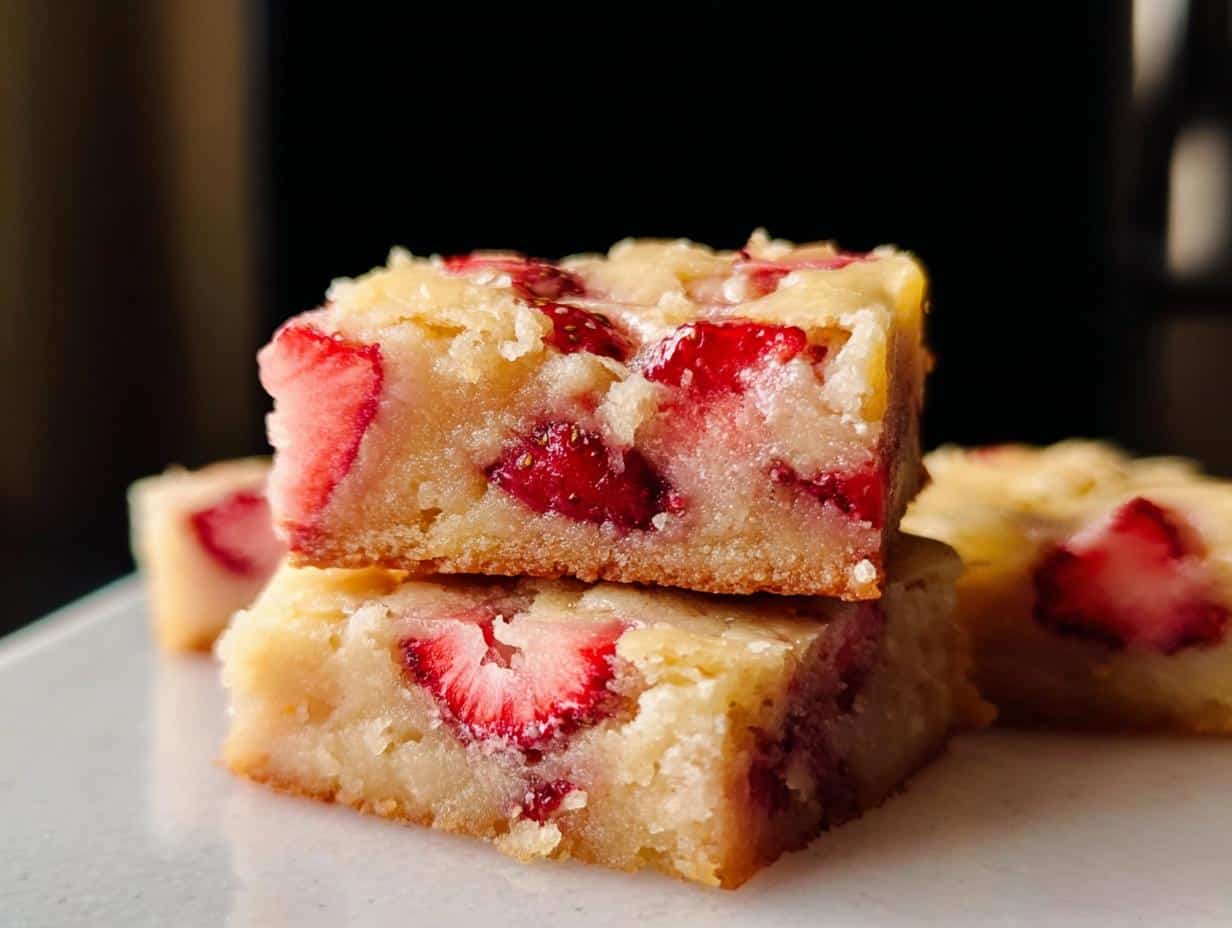 Strawberry Lemon Blondies - detail 2