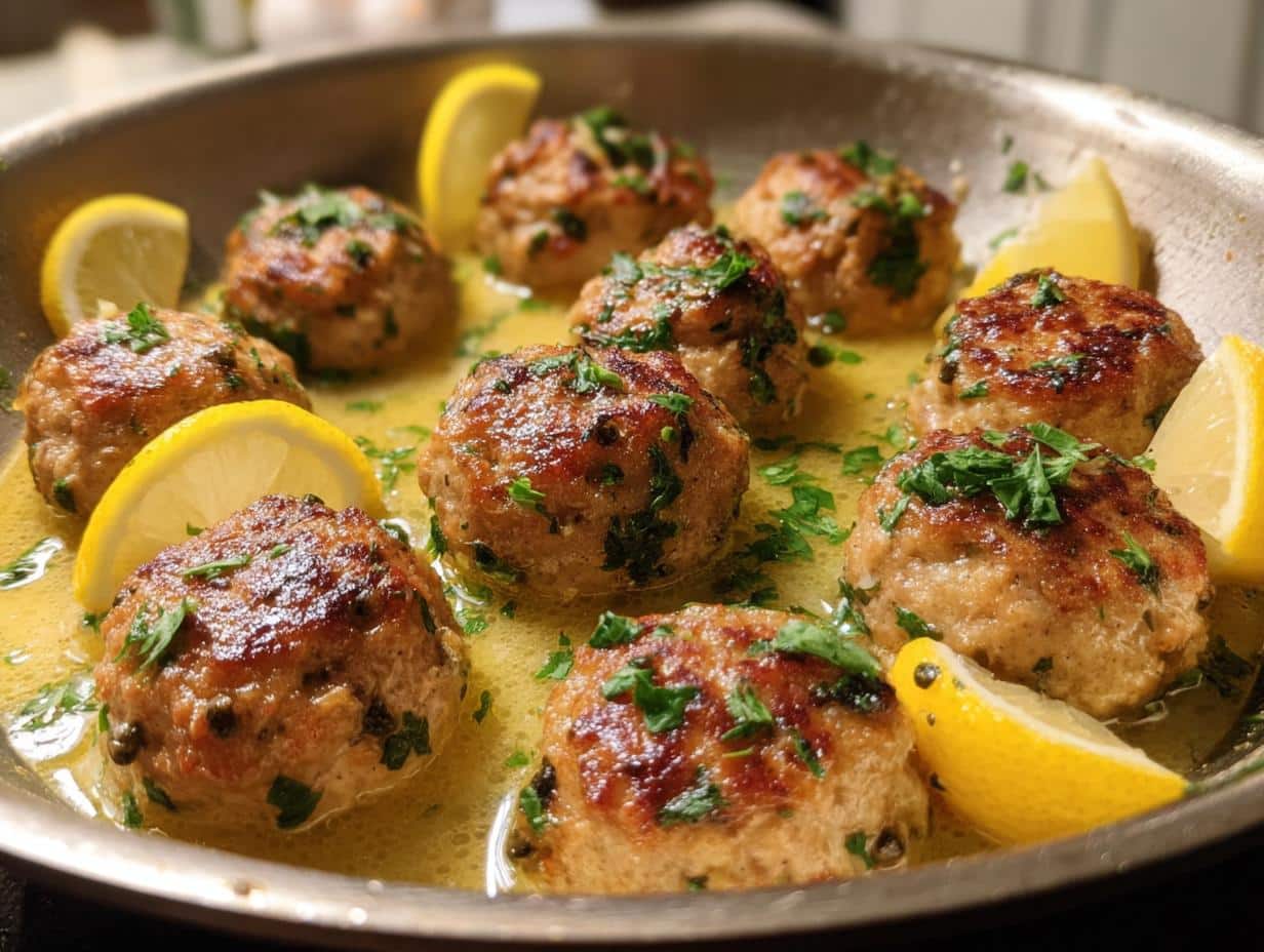 Zesty Chicken Piccata Meatballs - detail 2