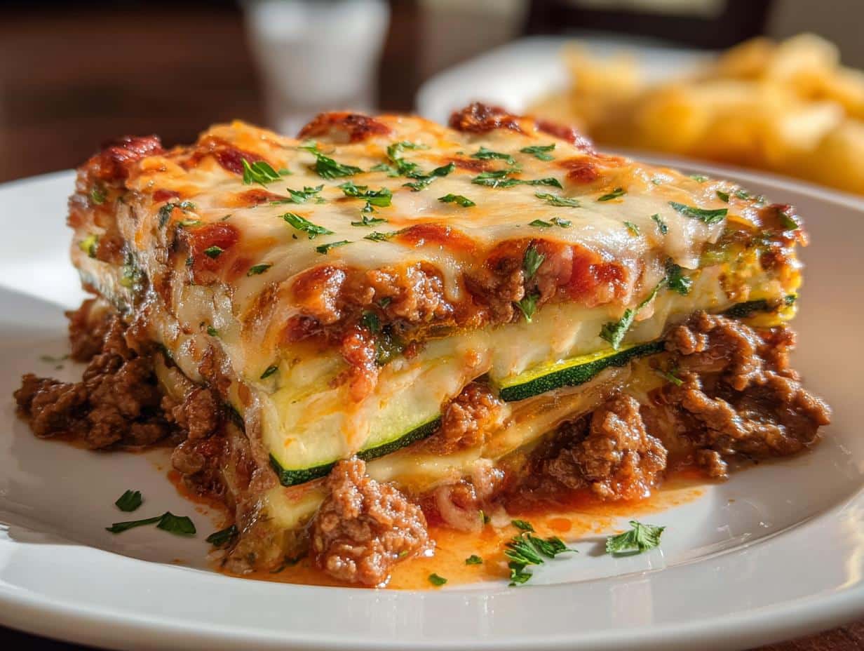 Zucchini Ground Beef Casserole: Amazing 1-Dish - Zucchini Ground Beef Casserole - additional detail