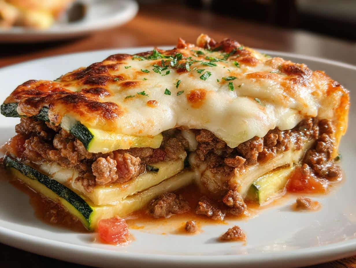 Zucchini Ground Beef Casserole: Amazing 1-Dish - Zucchini Ground Beef Casserole - additional detail
