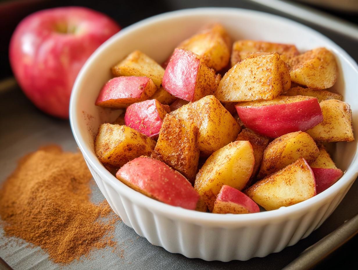 Air Fryer Apples Cinnamon: Divine 5-Min Treat - Air Fryer Apples Cinnamon - serving suggestion with ice cream