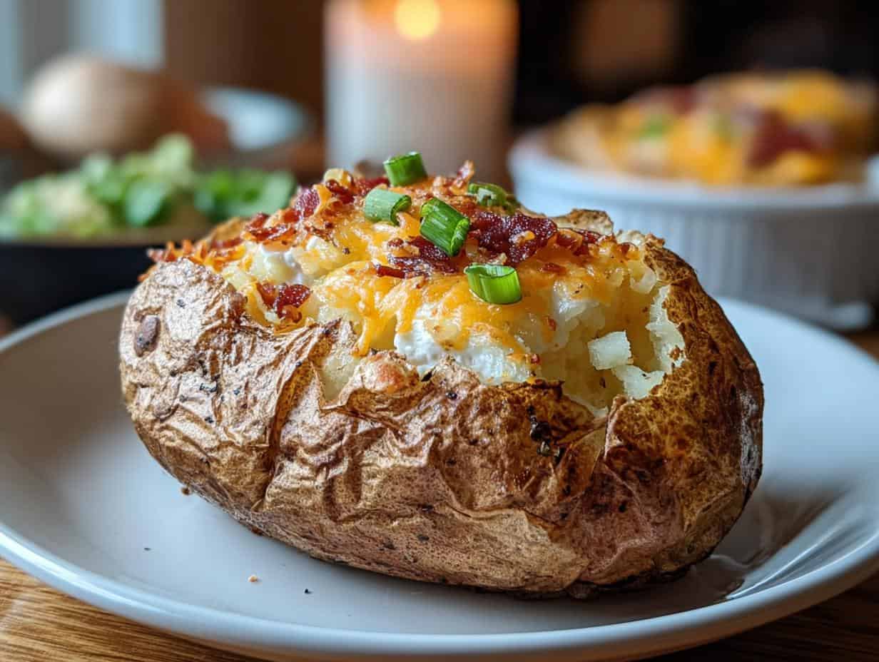 Air Fryer Baked Potatoes - ingredients laid out