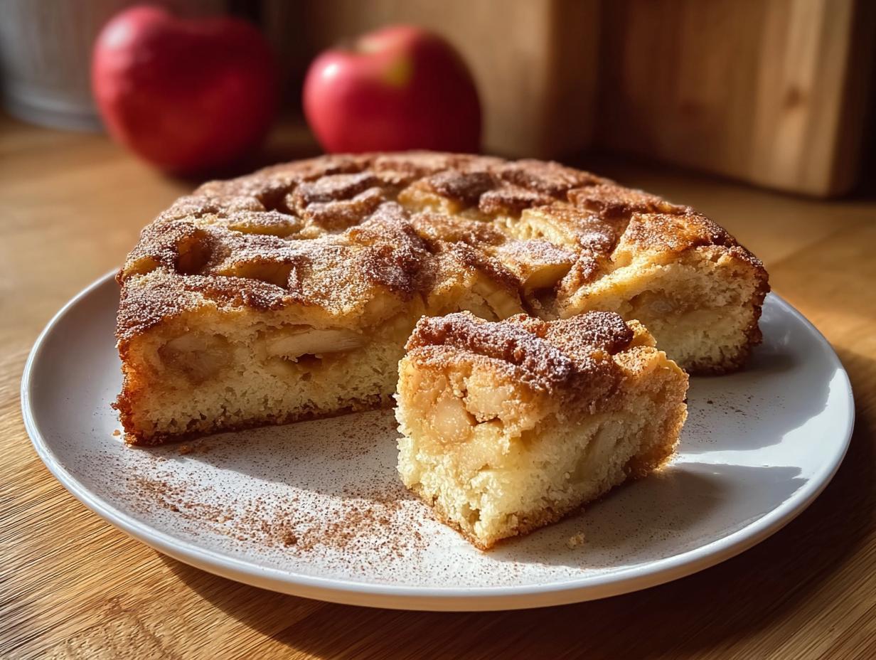 Apple Cinnamon Sheet Cake - sliced and ready to serve