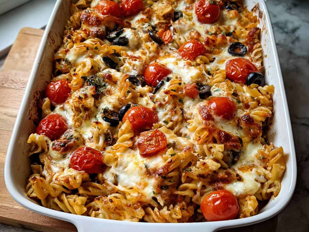 Flavorful Baked Mediterranean Pasta: 15 Min Prep - Baked Mediterranean Pasta - additional detail