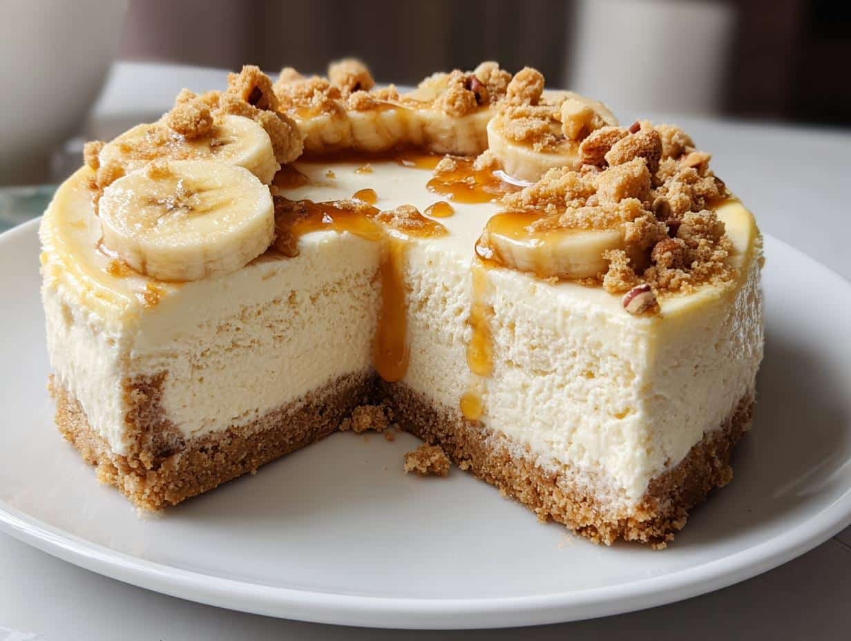 Banana Pudding Cheesecake: 1 Easy Recipe - Delicious Banana Pudding Cheesecake Slice