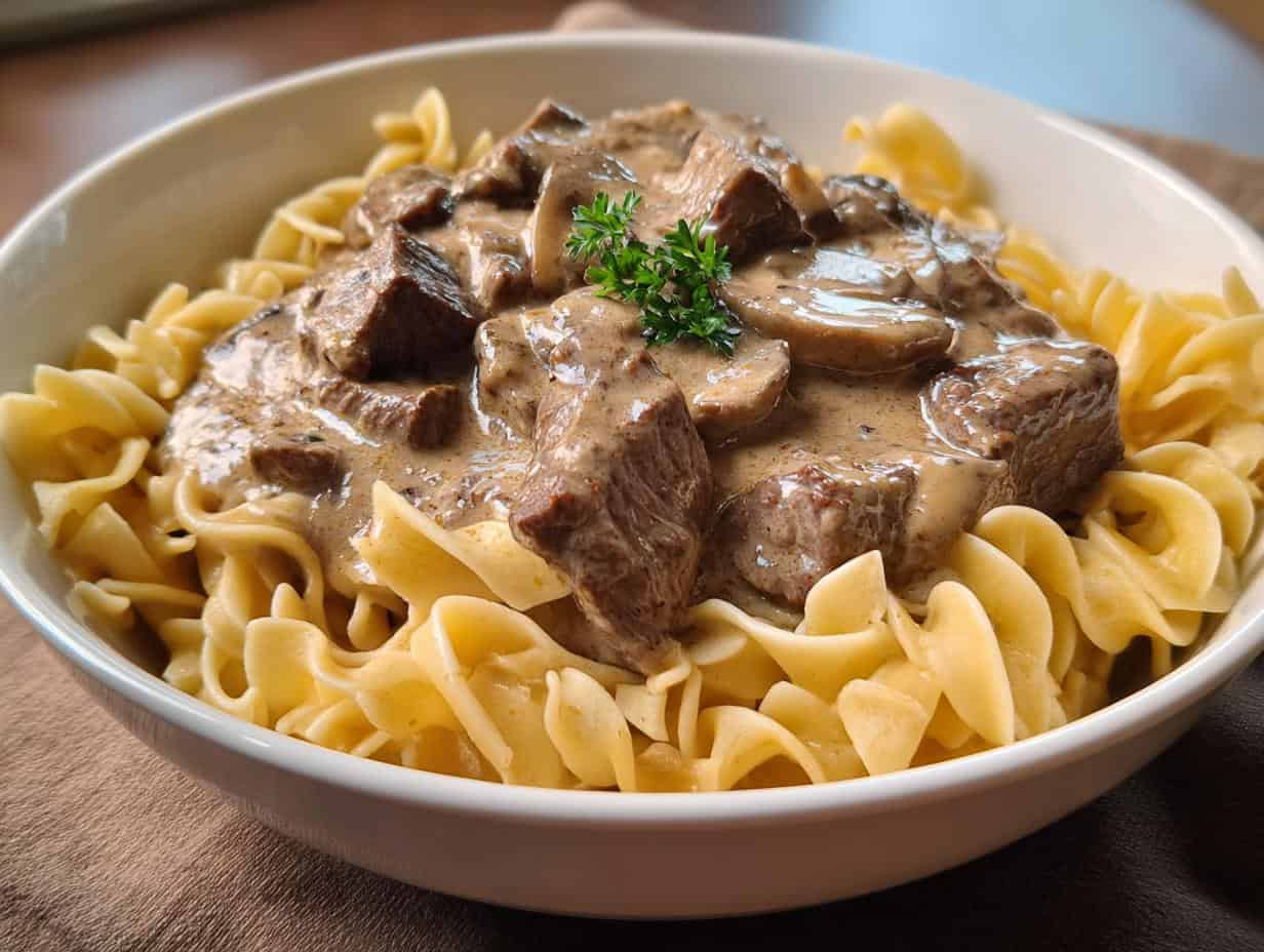 Beef Stroganoff Egg Noodles: 5-Star Comfort - Beef Stroganoff Egg Noodles - main visual representation