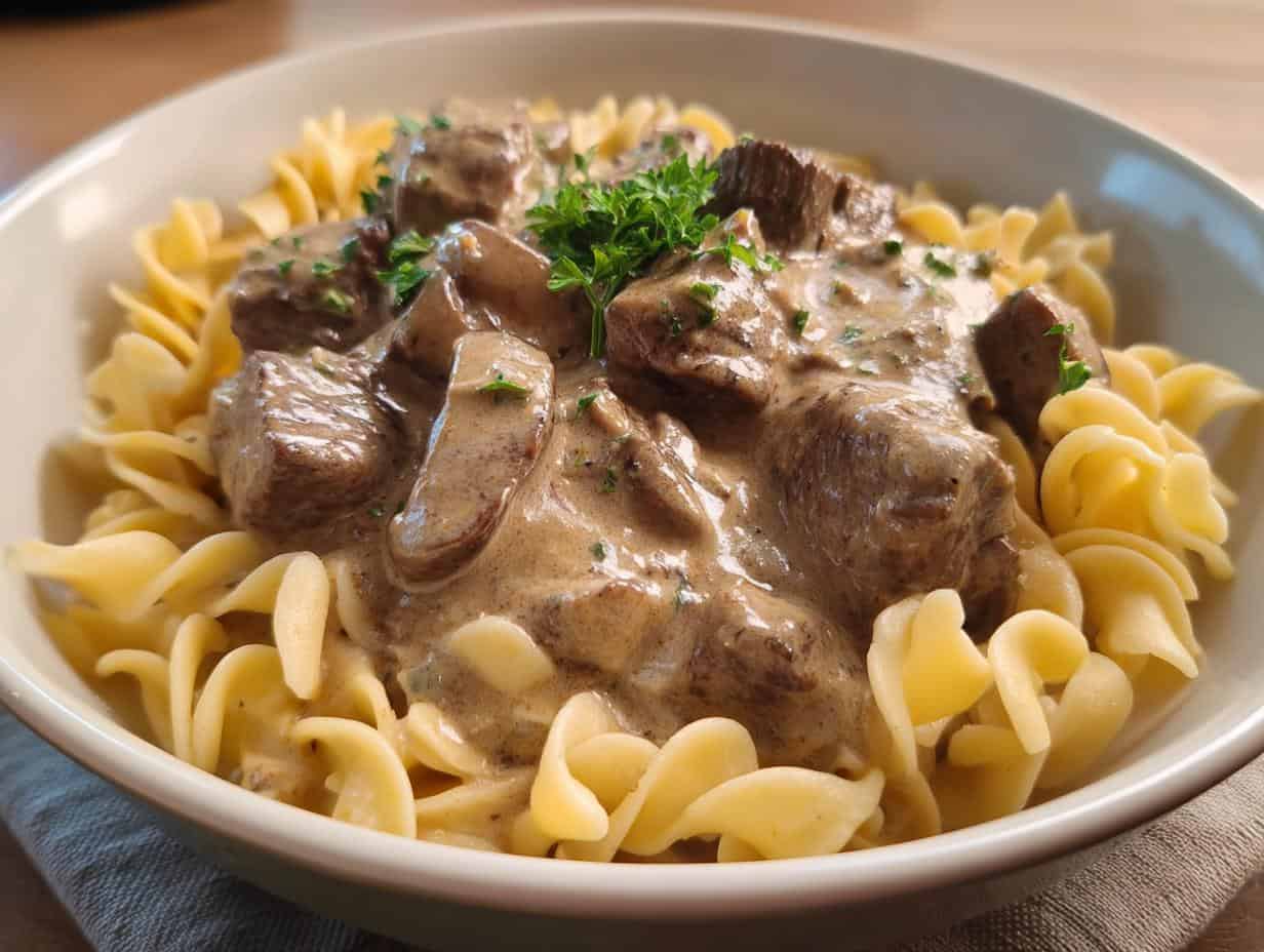 Beef Stroganoff Egg Noodles: 5-Star Comfort - Beef Stroganoff Egg Noodles - additional detail