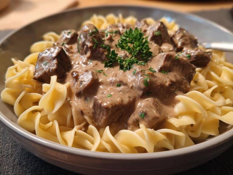 Beef Stroganoff Egg Noodles