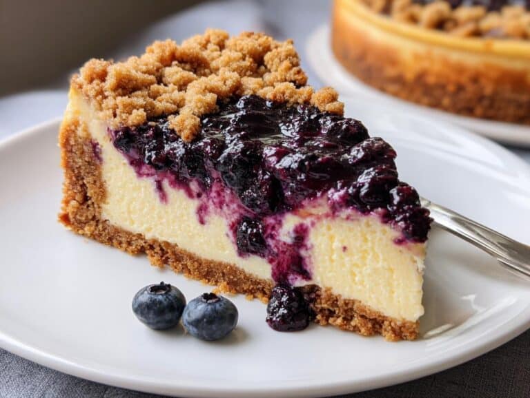 Blueberry Crumble Cheesecake