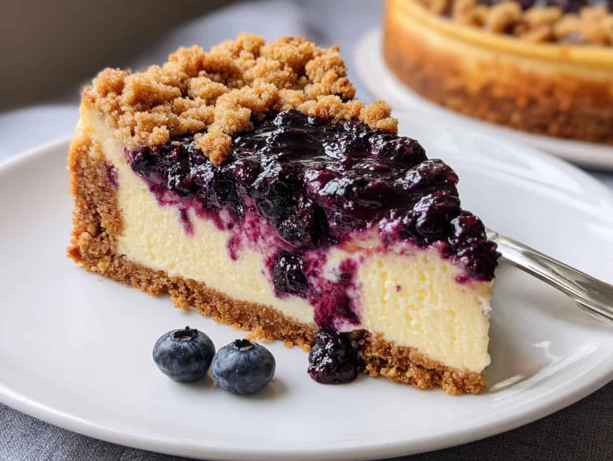Blueberry Crumble Cheesecake