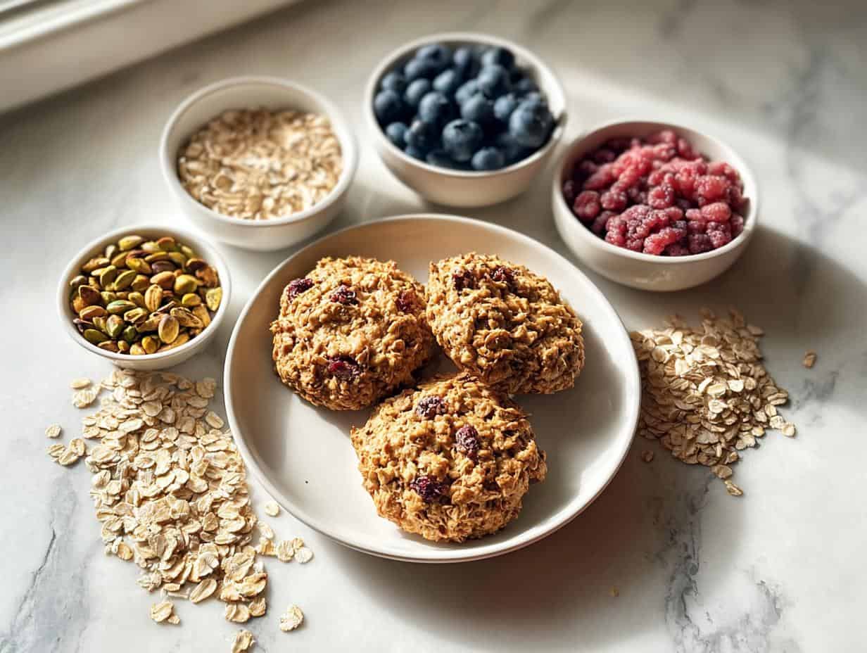 Blueberry Pistachio Oatmeal Cookies: 1 Irresistible Recipe - Close-up of cookie dough with blueberries and pistachios