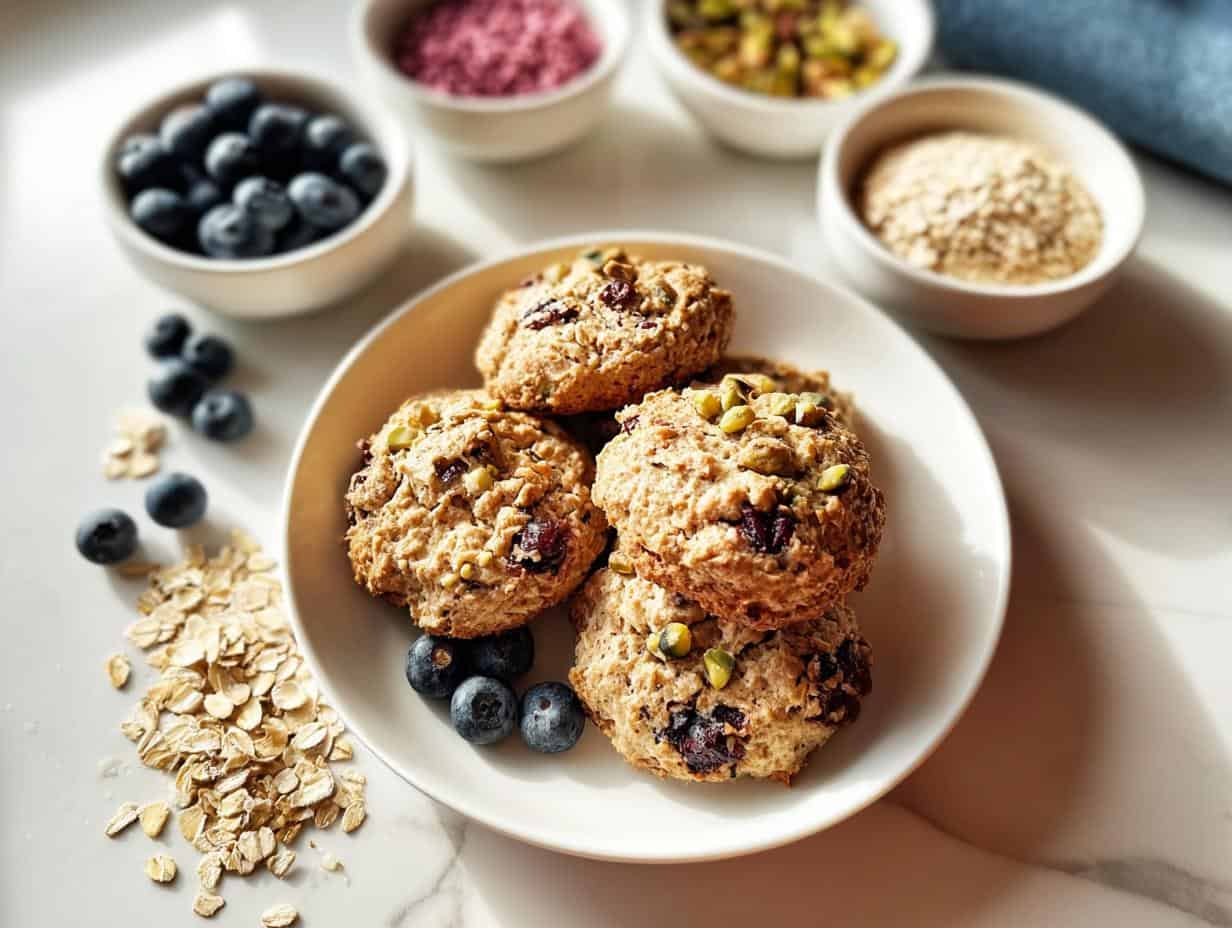 Blueberry Pistachio Oatmeal Cookies: 1 Irresistible Recipe - Stack of freshly baked cookies