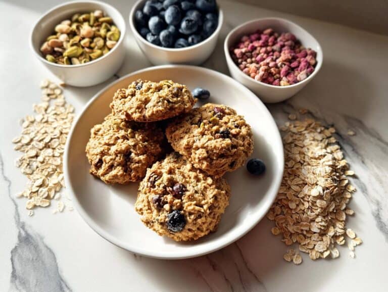Blueberry Pistachio Oatmeal Cookies