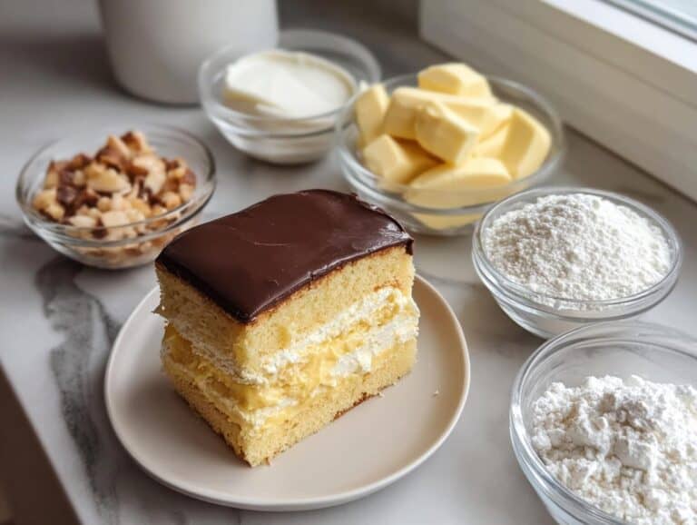 Boston Cream Poke Cake