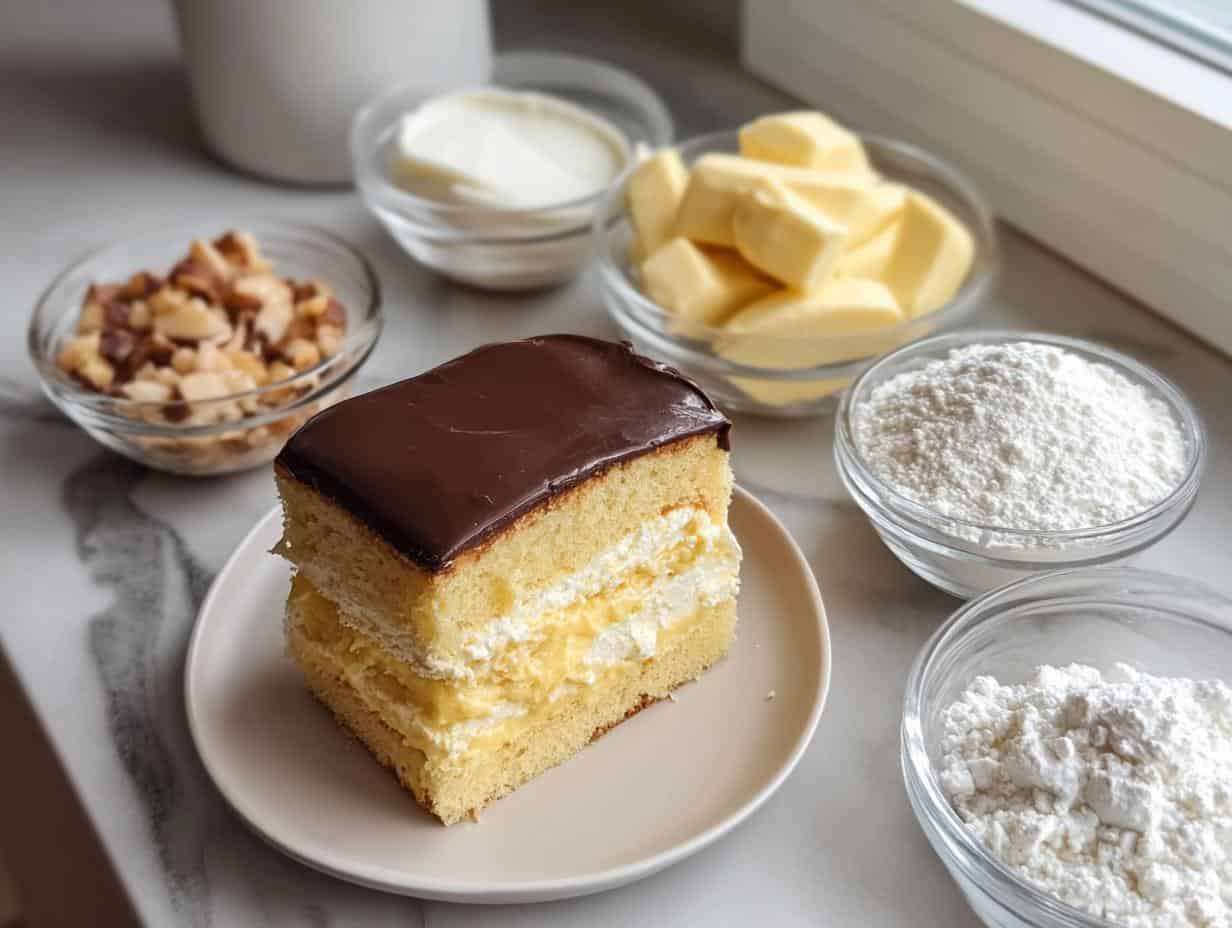 Boston Cream Poke Cake
