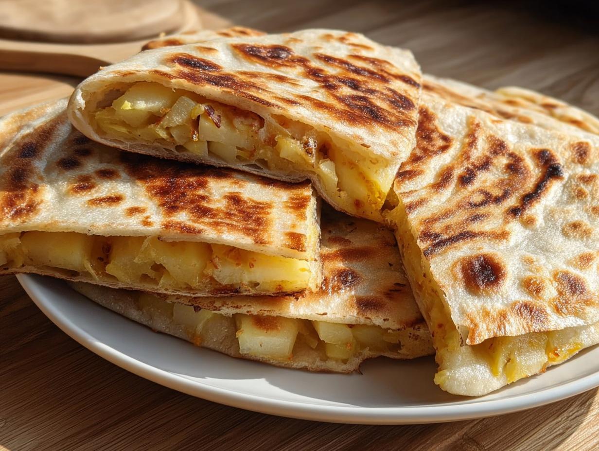 Cheese Potato Stuffed Flatbread