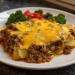 Cheesy Ground Beef Cabbage