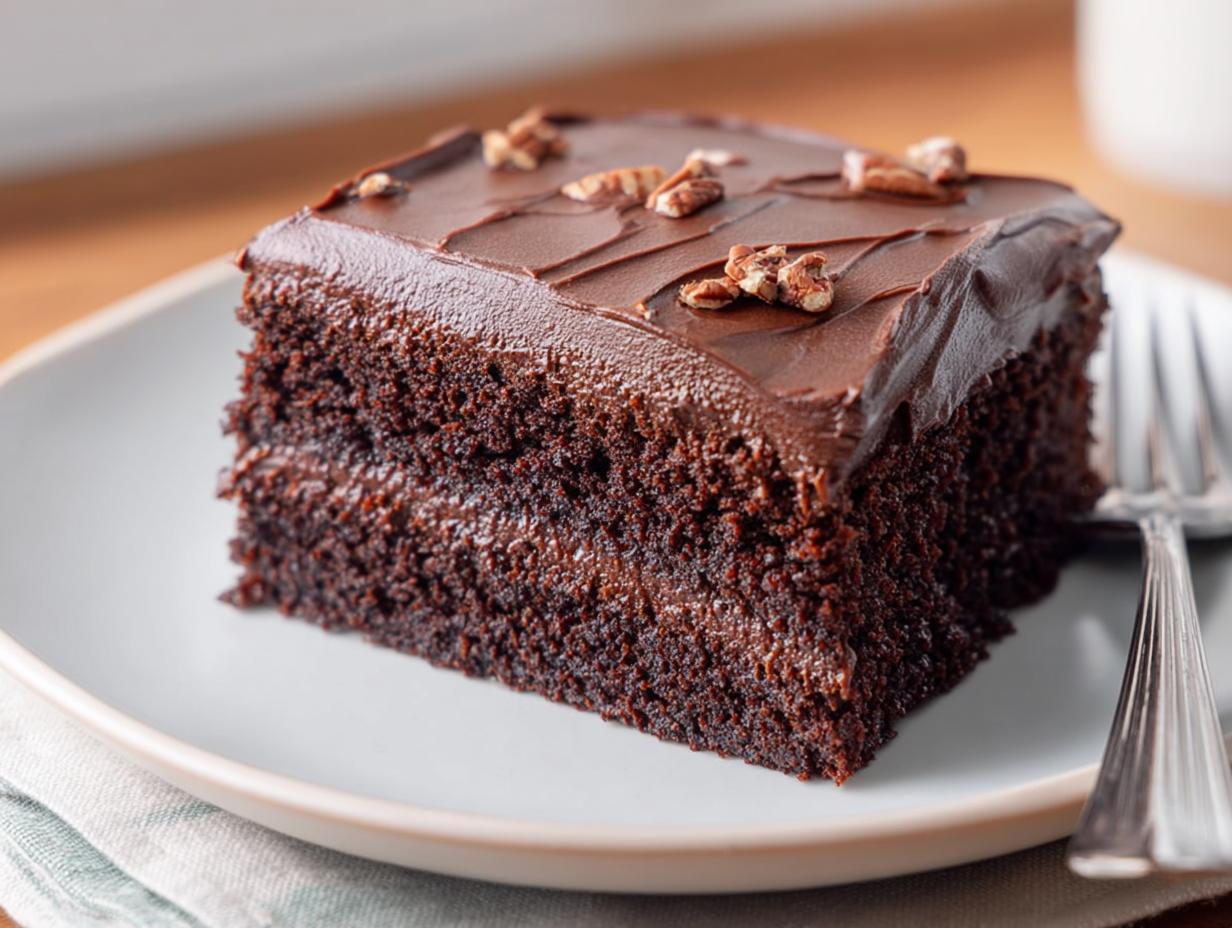 Chocolate Texas Sheet Cake: 1 Heavenly Recipe - Chocolate Texas Sheet Cake - additional detail