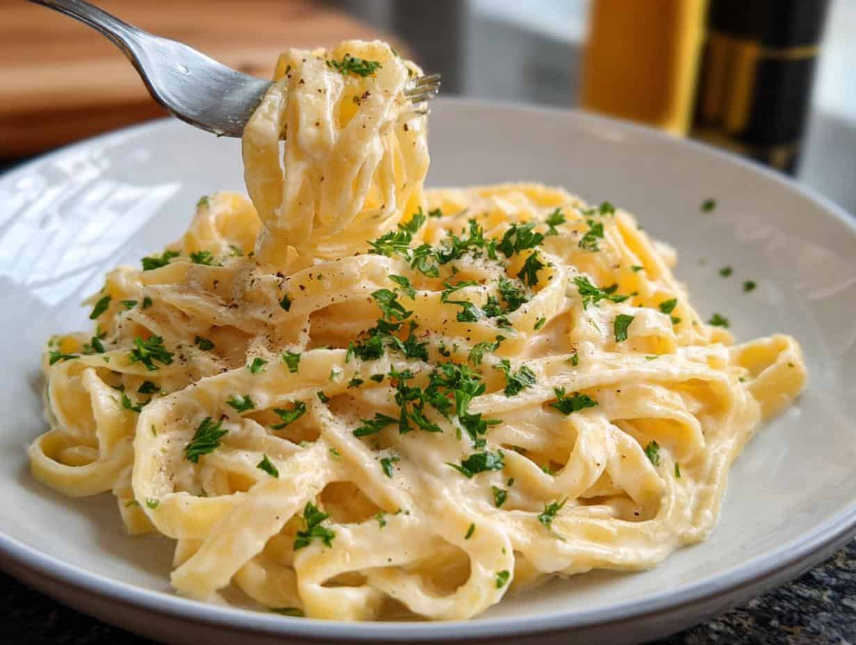 Creamy Garlic Fettuccine Alfredo: Rich & Easy! - Creamy Garlic Fettuccine Alfredo - additional detail