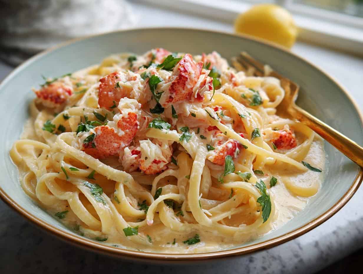 Creamy Lobster Linguine