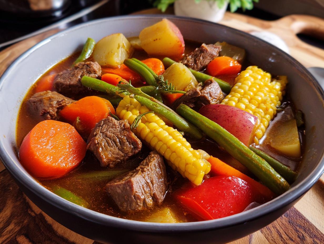 Easy Crockpot Summer Beef Stew Delight - Crockpot Summer Beef Stew - main visual representation