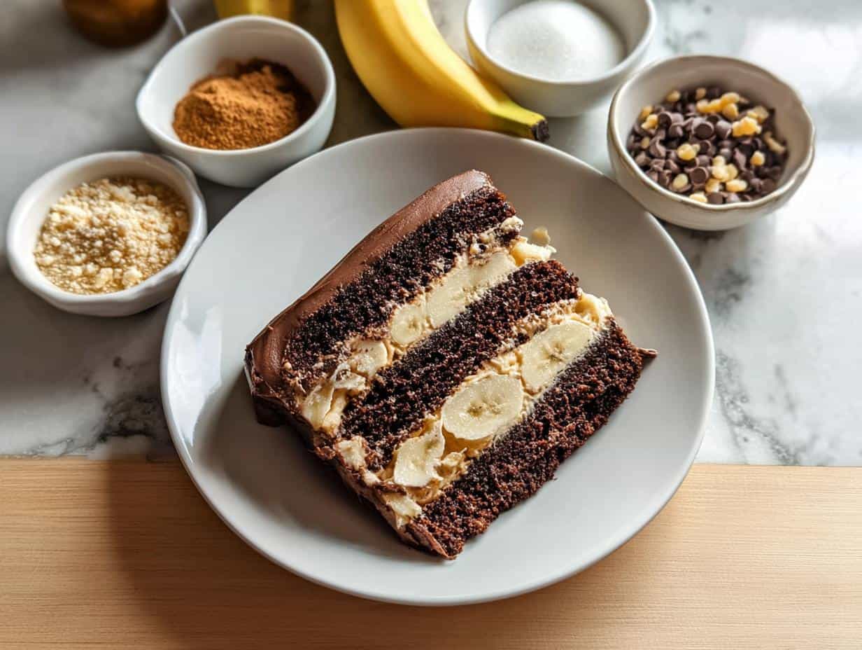 Double Chocolate Banana Layer: Amazing Moist Cake - Double Chocolate Banana Layer - main visual representation